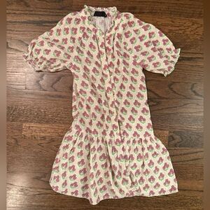 Floral Print Dress with Puff Sleeves